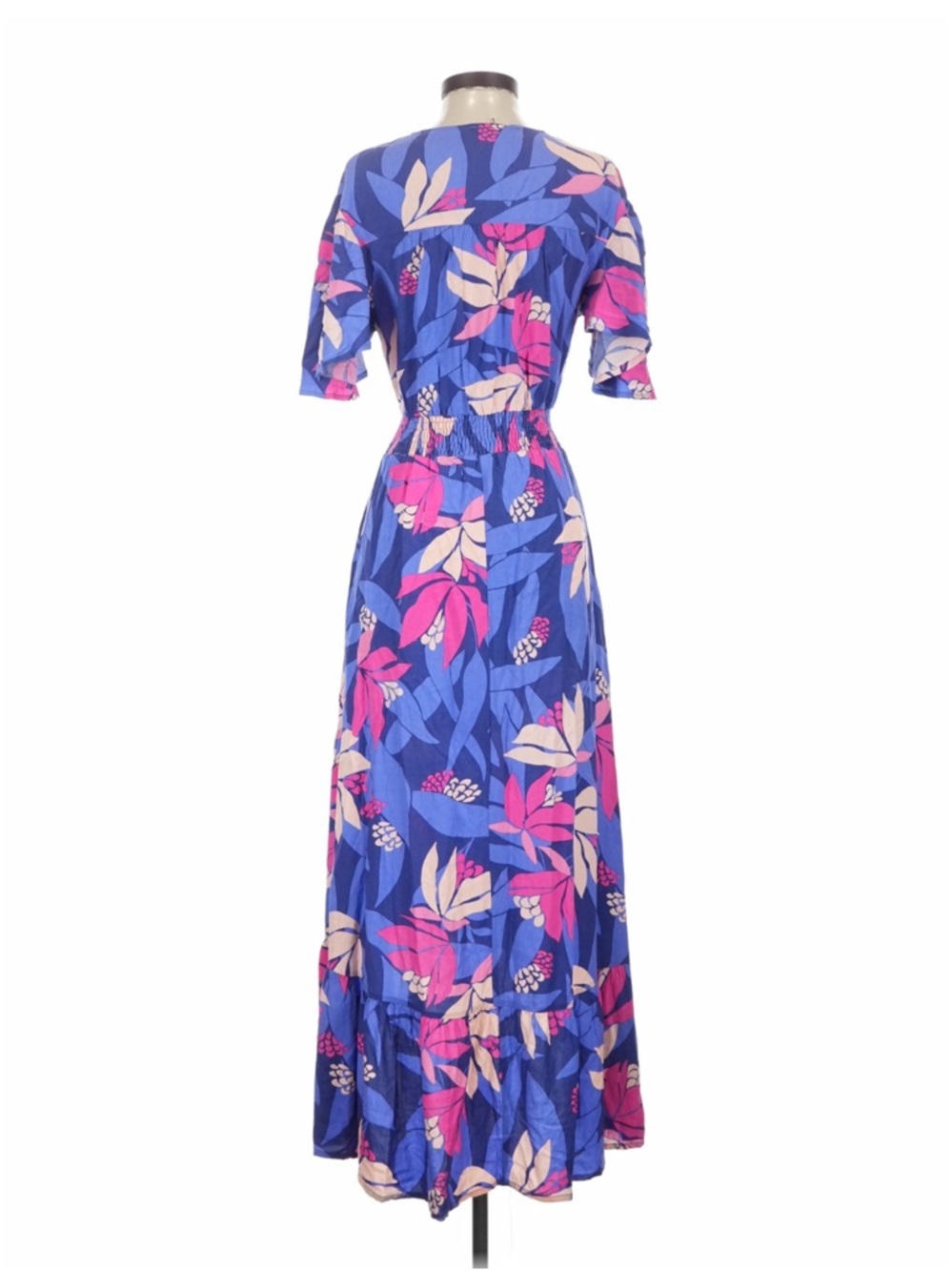 Abel the Label High Low Floral Midi Dress Fairy Ruffle Cottage Whimsical Boho S - Picture 3 of 9